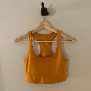 Girlfriend Collective Paloma sports bra in saddle colour